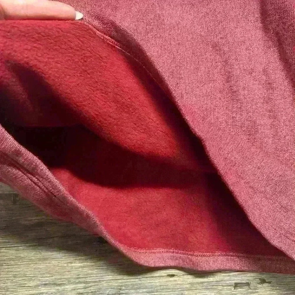 Columbia Red Men’s Fleece Quarter-Zip Sweatshirt Size Large - Picture 3 of 4